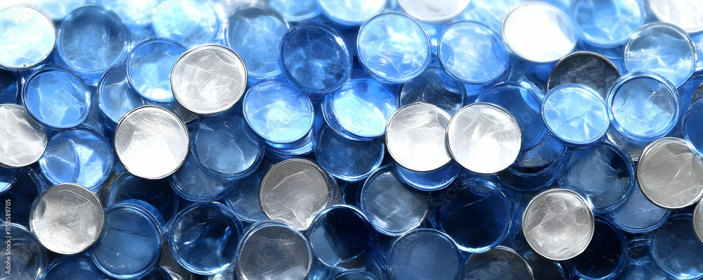 Abstract Background Image of Blue and Silver Oval Shapes Abstract Background Image of Blue and Silver Oval Shapes