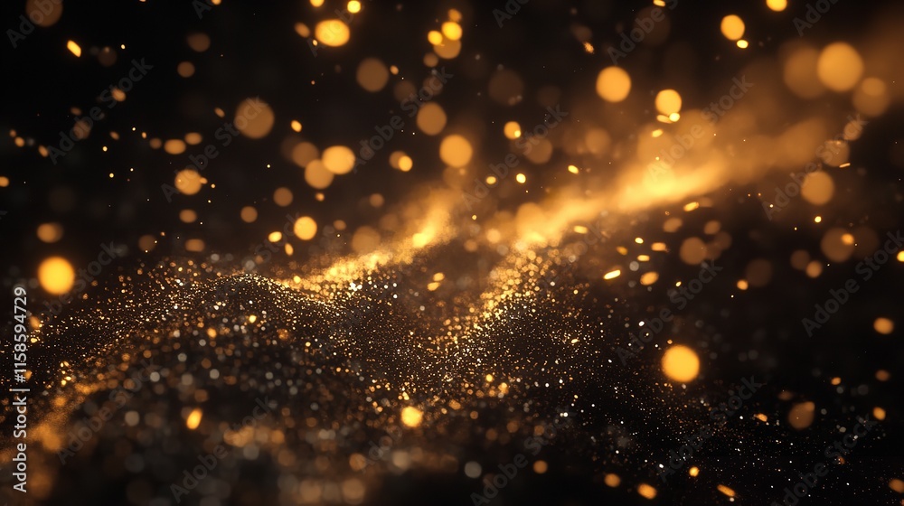 Gold fireworks on a black background for winter New Year Gold fireworks on a black background for winter New Year