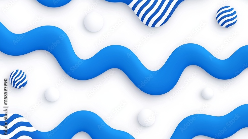 A backdrop with geometric patterns in different blue tones. A backdrop with geometric patterns in different blue tones.