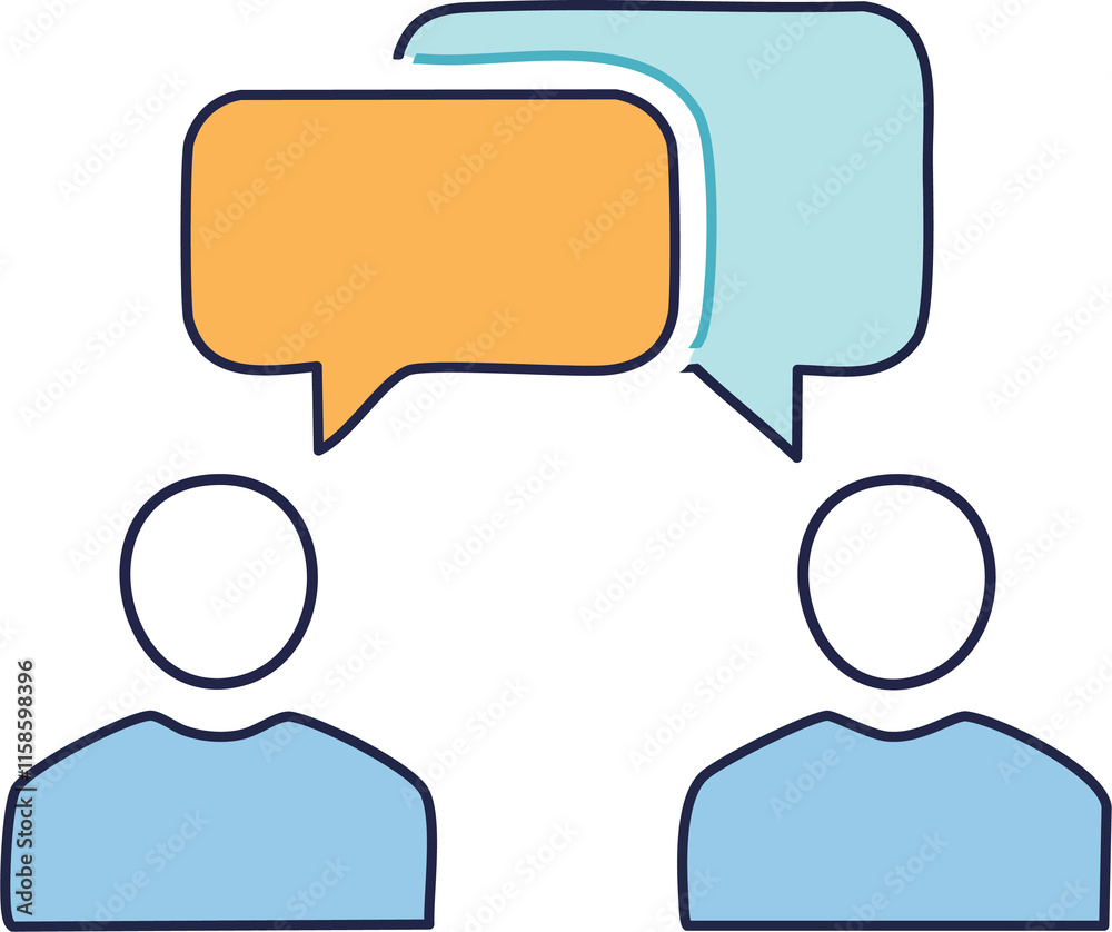social network concept .People talk vector illustration .,Message symbol social network concept .People talk vector illustration .,Message symbol