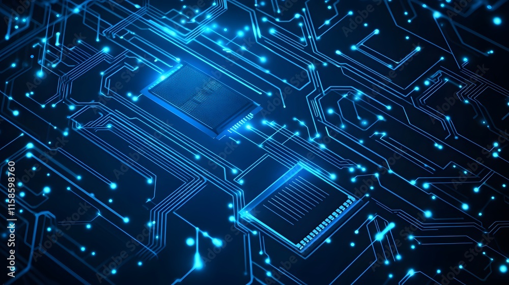 Abstract Digital Circuit Board