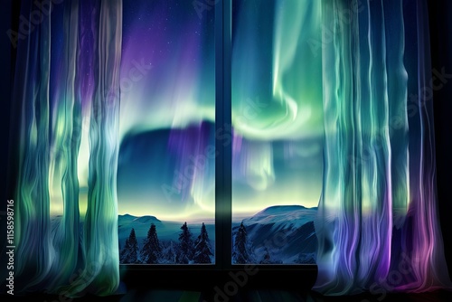 73 aurora curtains transparent strokes hang in the air like curt photo