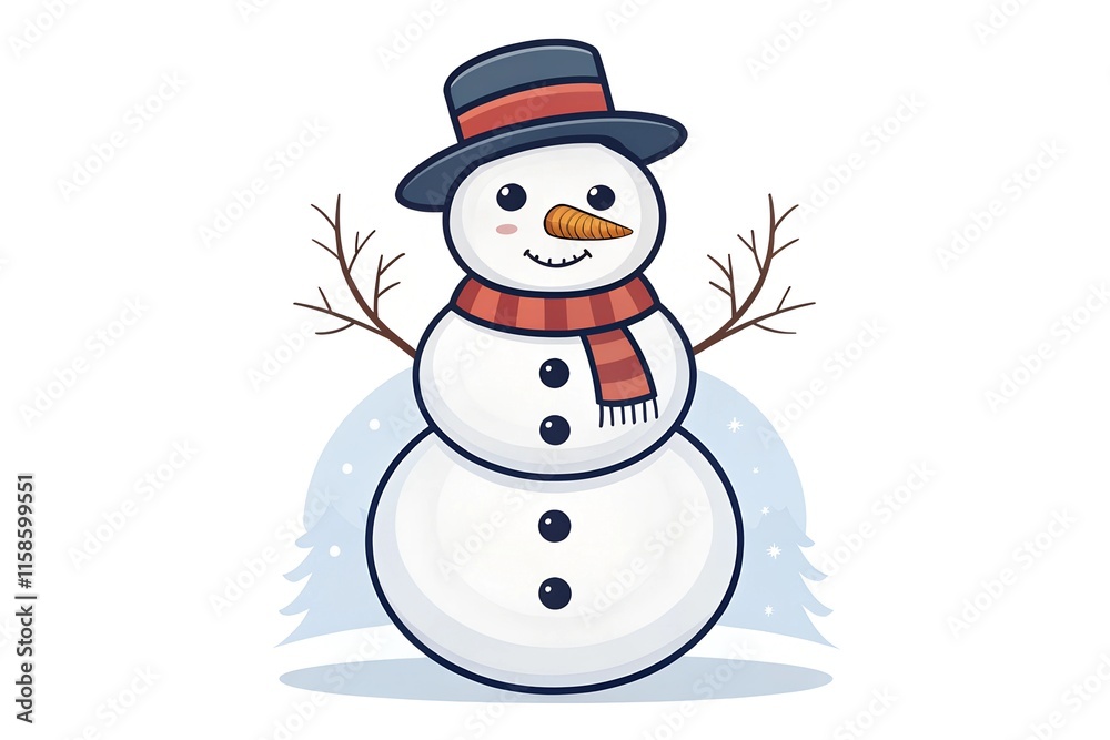 Snowman icon, isolated on transparent background Snowman icon, isolated on transparent background