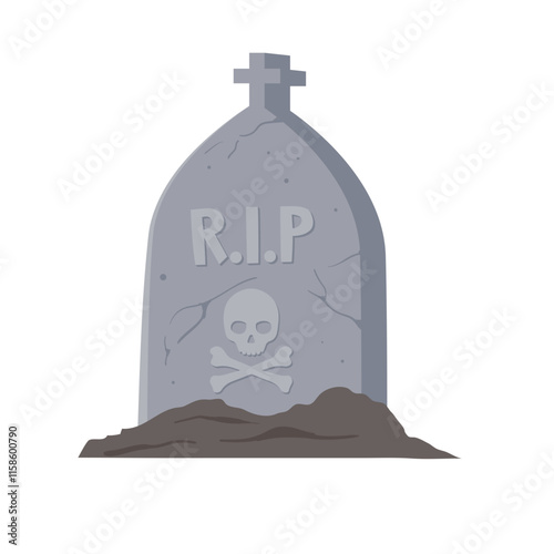 Halloween Gravestone Illustration