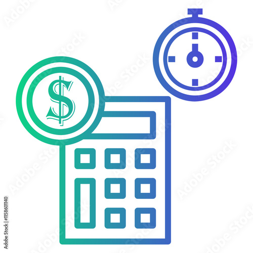 calculator Line Gradient Icon