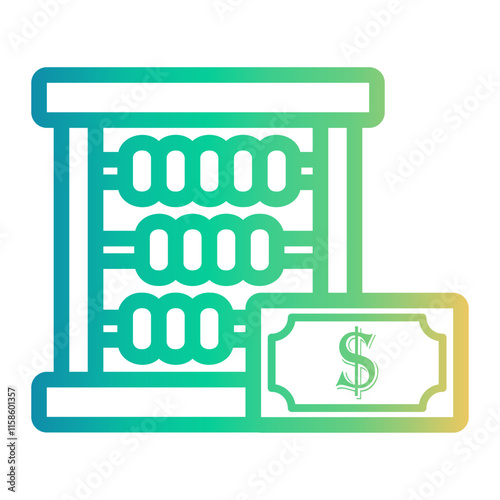 abacus Line Gradient Icon