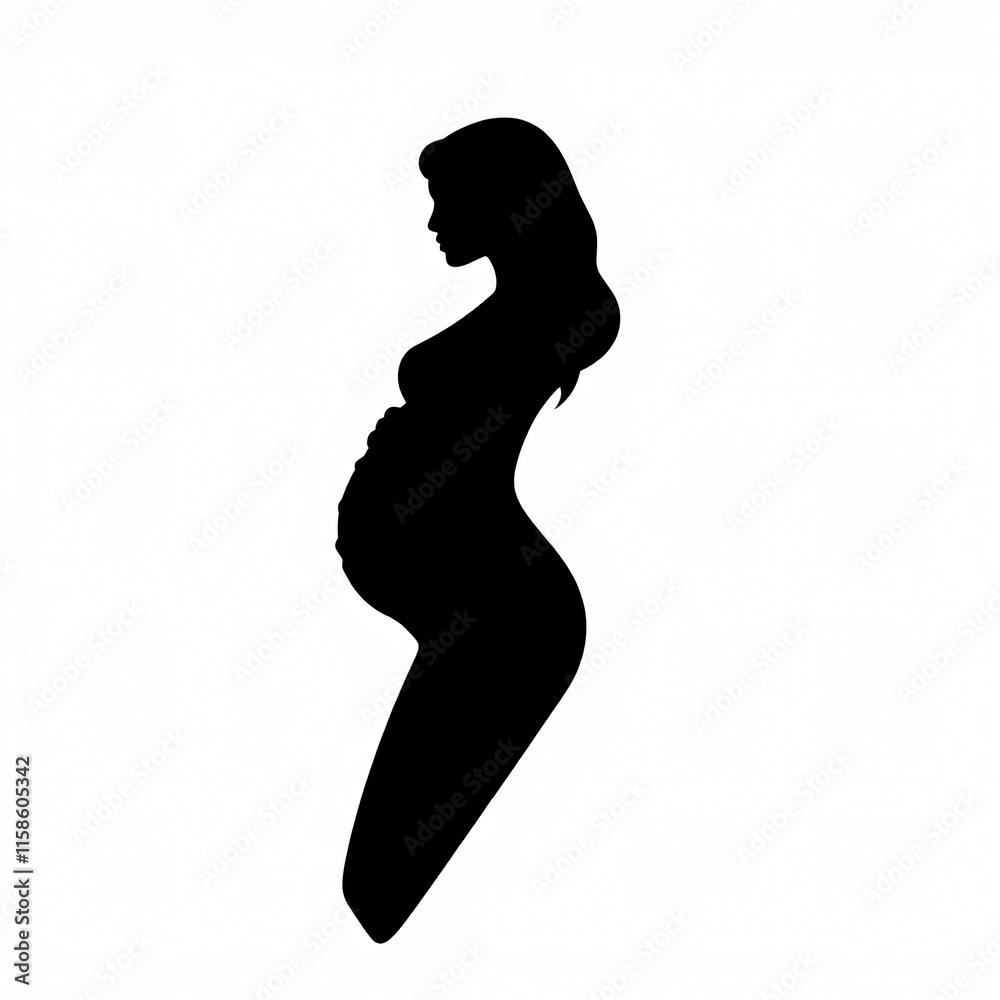 Silhouette of a Pregnant Woman: A Symbol of Motherhood Silhouette of a Pregnant Woman: A Symbol of Motherhood