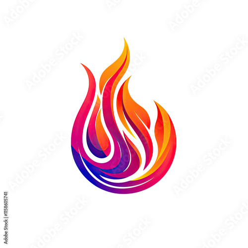 Flame Isolated Background, Generative AI 