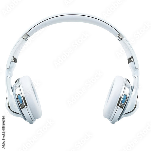 Wireless headphones display studio setting product image minimalist environment front view transparent background