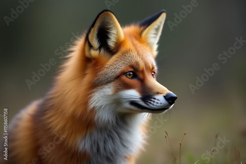 Close-up of a Majestic Red Fox with Vibrant Fur