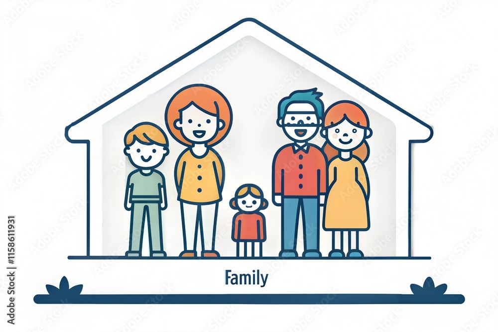 Family Icon. Simple Symbol Representing Family. Family Icon. Simple Symbol Representing Family.