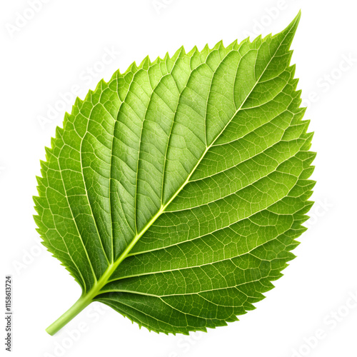 Green leaf isolated on transparent background photo