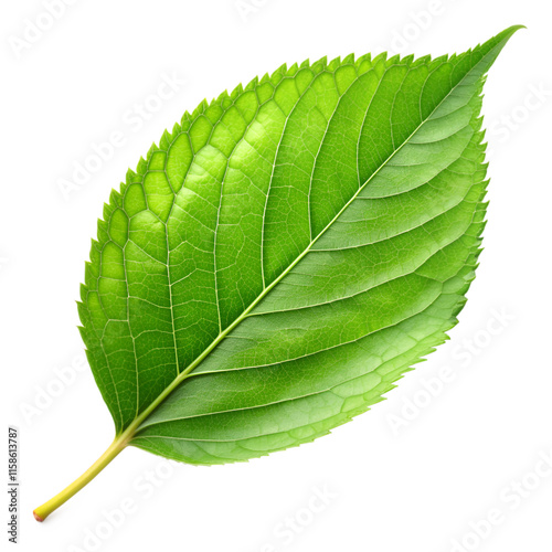 Green leaf isolated on transparent background photo