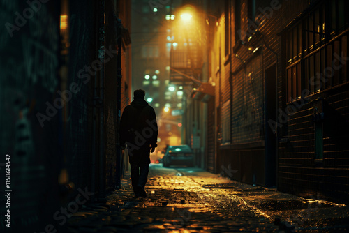 Solitary Walk in the City