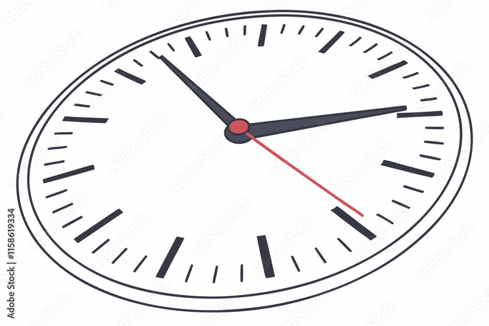 clock on white clock on white