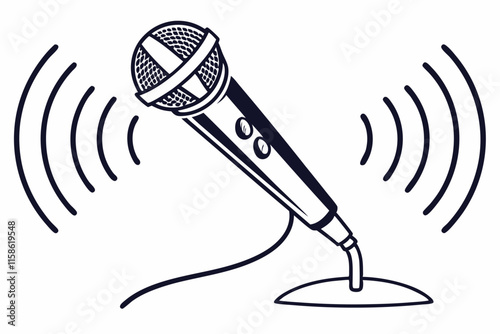 microphone on a white background