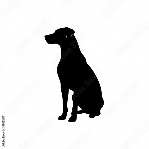 Elegant Dalmatian Silhouette: A Classic Canine Pose photo