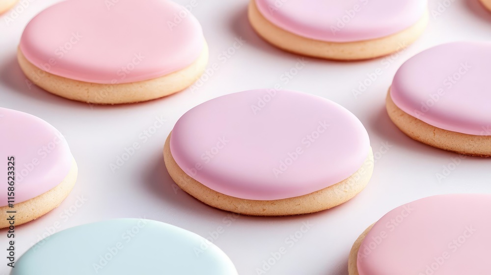 Pastel cookies idea. Colorful iced cookies in pastel shades, perfect for dessert decoration and celebration. Pastel cookies idea. Colorful iced cookies in pastel shades, perfect for dessert decoration and celebration.