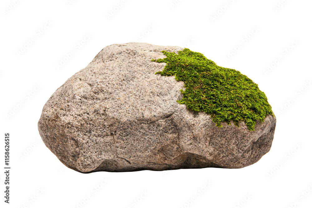 A moss-covered rock showcasing natural textures and earthy tones. A moss-covered rock showcasing natural textures and earthy tones.