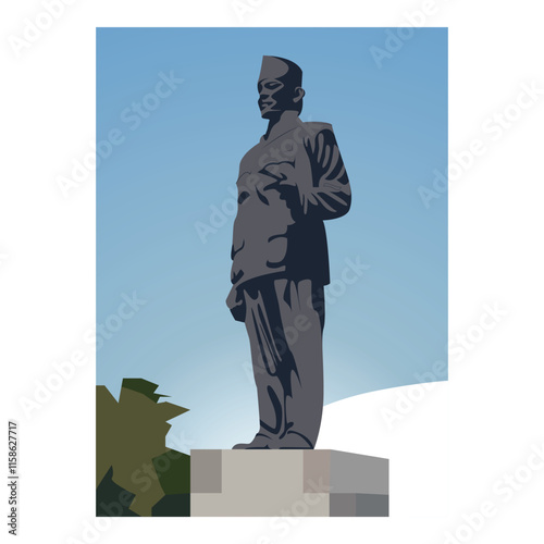 Bung Karno Statue Vector Illustration