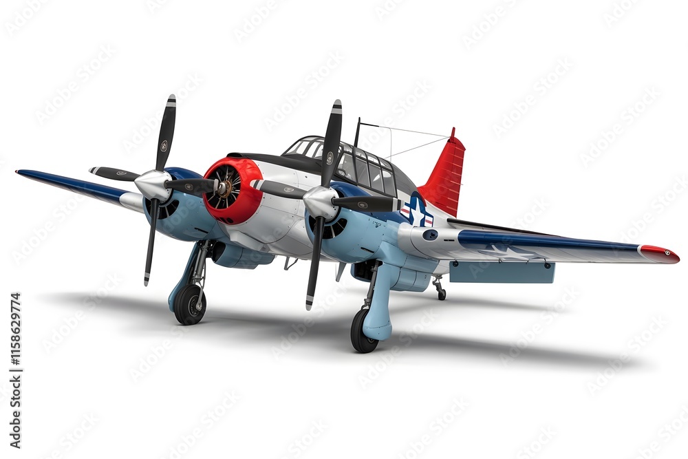 Small propeller plane isolated on white background Small propeller plane isolated on white background