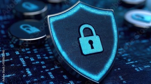 Securing digital assets cybersecurity measures virtual environment infographic technology data protection concepts