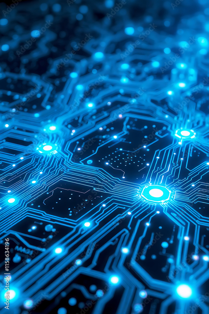 Obraz premium Global Network A Futuristic Visualization of Interconnectedness.
