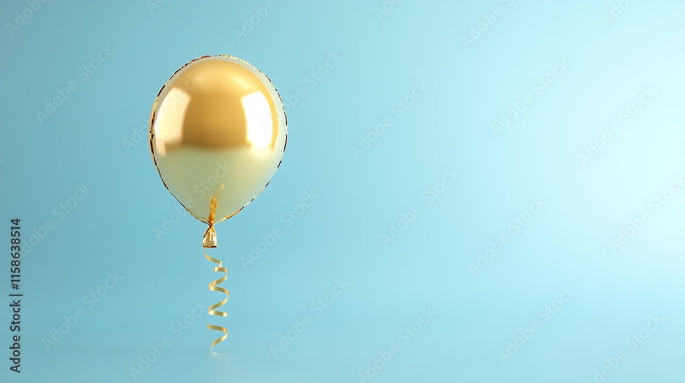 Obraz premium Vibrant Balloon Collection - Heart, Gold, and Metallic Balloons for Parties, Celebrations, Weddings, Birthdays, and Events - Perfect Festive Decoration for Special Occasions and Romantic Themes