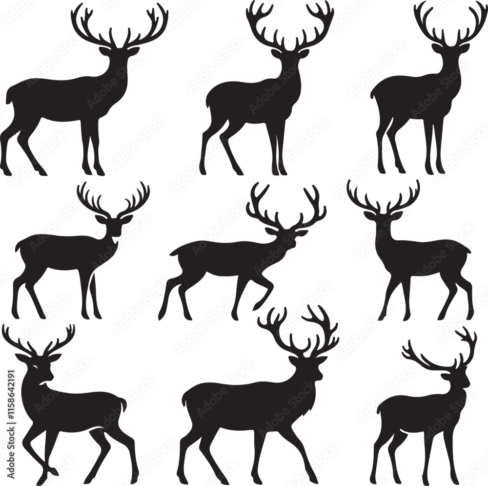 Elegant Deer Illustrations and Vector Art for Designers Elegant Deer Illustrations and Vector Art for Designers