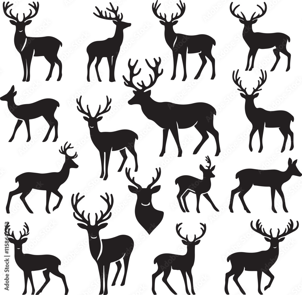 Elegant Deer Illustrations and Vector Art for Designers Elegant Deer Illustrations and Vector Art for Designers