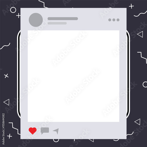 Editable Twibbon Template With Minimalistic Design and Interaction Icons
