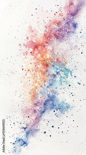 Dynamic Abstract Colors in a Watercolor Style Highlighting Creativity and Artistic Expression Vertical Background