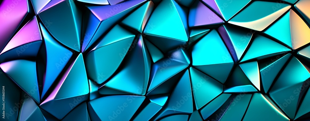 Obraz premium Dark Geometric Pattern of Interlocking Triangles