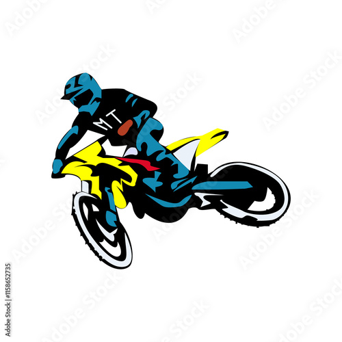 Motocross illustration PNG