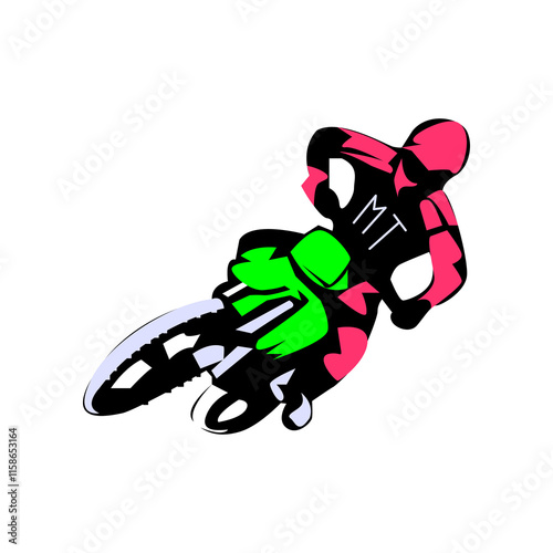 Motocross illustration PNG