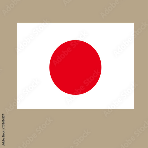 Vector of japanese flag.,Flag of japan,Illustration of the flag of japan country,Japan flag simple icon in round or circle shape,Nationall flag of japan,Japan flag on brown background