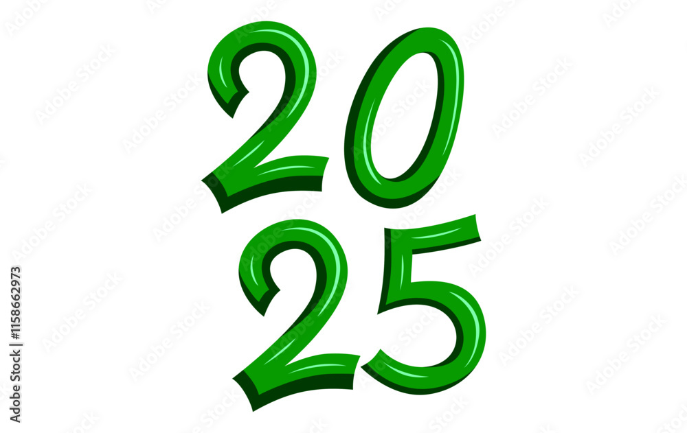 2025 Happy New Year Green Design Abstract Vector Illustration 2025 Happy New Year Green Design Abstract Vector Illustration