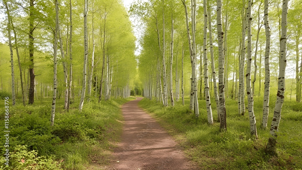 Fototapeta premium footpath in the forest
