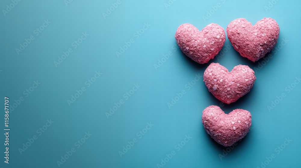 Obraz premium Valentine's day celebration illustrations heartfelt imagery romantic theme artistic content cozy atmosphere sweetheart concept with copy space
