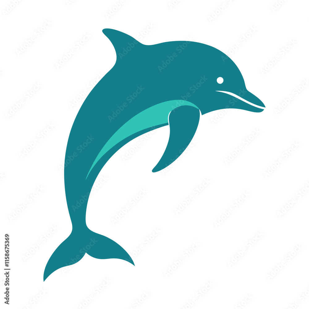 Fototapeta premium dolphin isolated on white background