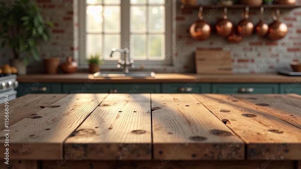A dark stained wood kitchen table with detailed wood grain and a matte finish, set in a cozy kitchen with wood shelves, soft lighting, and a clean, inviting atmosphere, perfect for product photography A dark stained wood kitchen table with detailed wood grain and a matte finish, set in a cozy kitchen with wood shelves, soft lighting, and a clean, inviting atmosphere, perfect for product photography