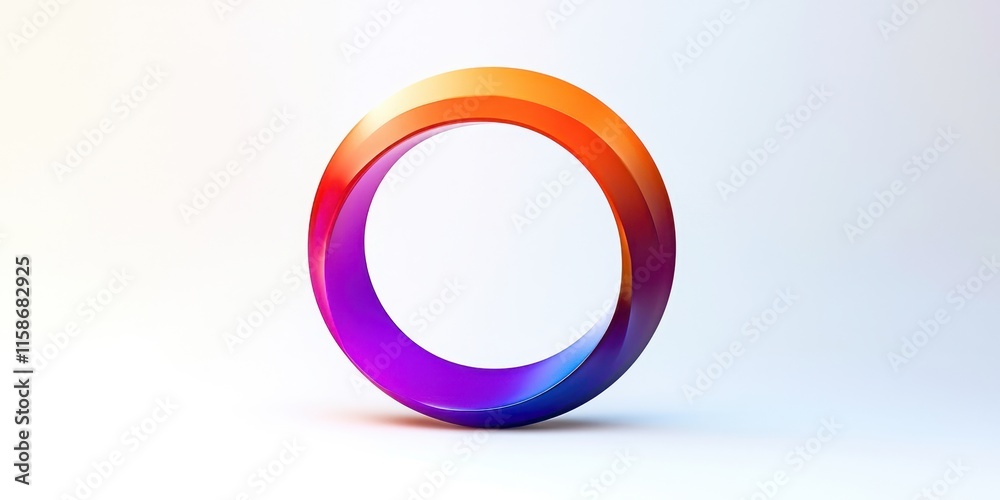 Purple and orange circle with a white background Purple and orange circle with a white background