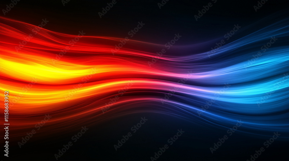 Obraz premium Abstract Swirling Flames of Red, Orange, and Blue Hues