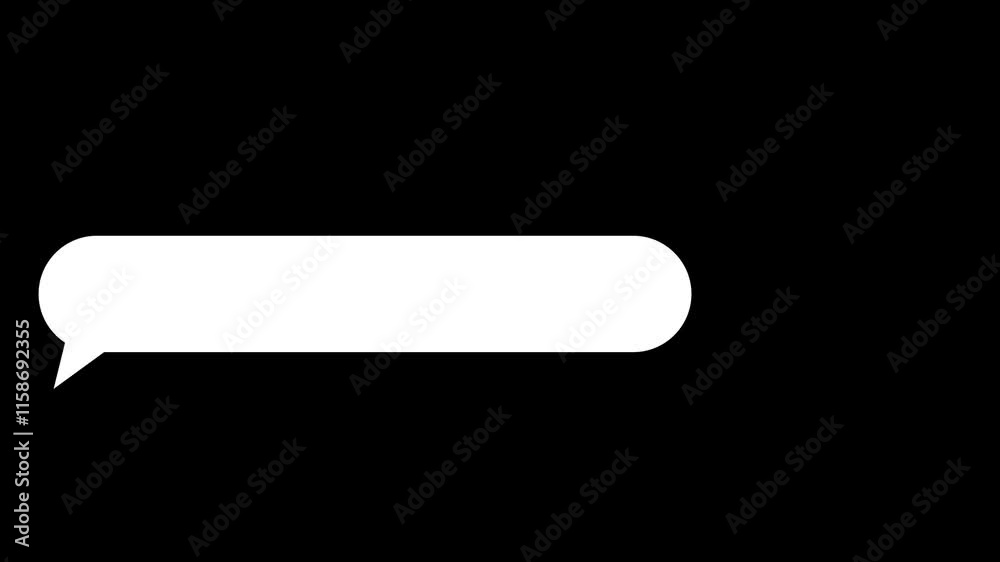 Message bubble for custom text on black background. Message bubble for custom text on black background.