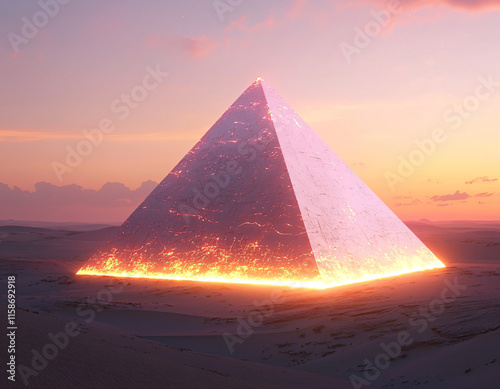 Glowing Desert Pyramid photo