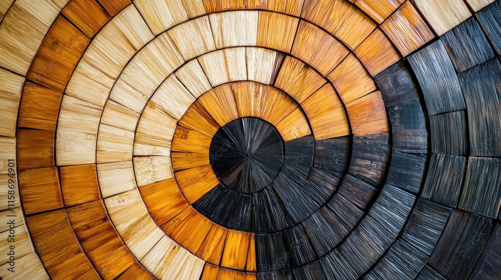 Naklejka premium Abstract spiral wood texture background.