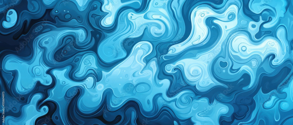 Fototapeta premium Vector cartoon illustration of denim fabric texture with a vibrant blue design