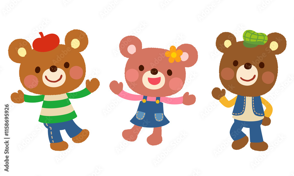 かわいい くま ポップ キャラクター かわいい くま ポップ キャラクター