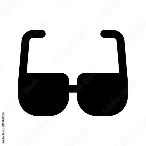 eyeglasses glyph icon