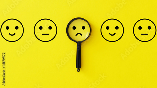 Customer complaints concept and Reputation management. Angry feedback from client and dislike icon. Dissatisfaction with product or service problems cause bad review comments